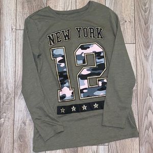 Children’s Place green New York 12 long sleeve top size large